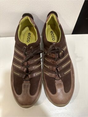 ECCO Shock Point TPU Shoes 10 Sneakers suede Leather Athletic Gym 41 EUC